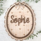 Personalized Bow Nursery Name Sign | Custom Baby Name Plaque