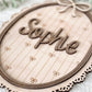 Personalized Bow Nursery Name Sign | Custom Baby Name Plaque