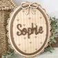 Personalized Bow Nursery Name Sign | Custom Baby Name Plaque