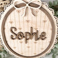 Personalized Bow Nursery Name Sign | Custom Baby Name Plaque