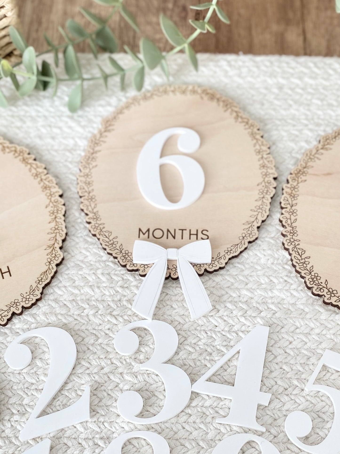 Baby Monthly Milestone Photo Markers | 1–12 Months + First Year