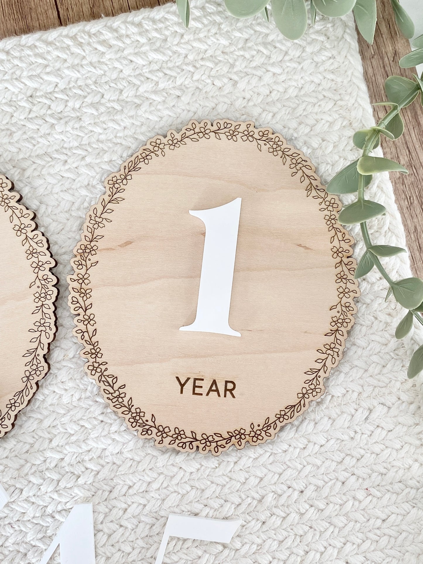 Baby Monthly Milestone Photo Markers | 1–12 Months + First Year