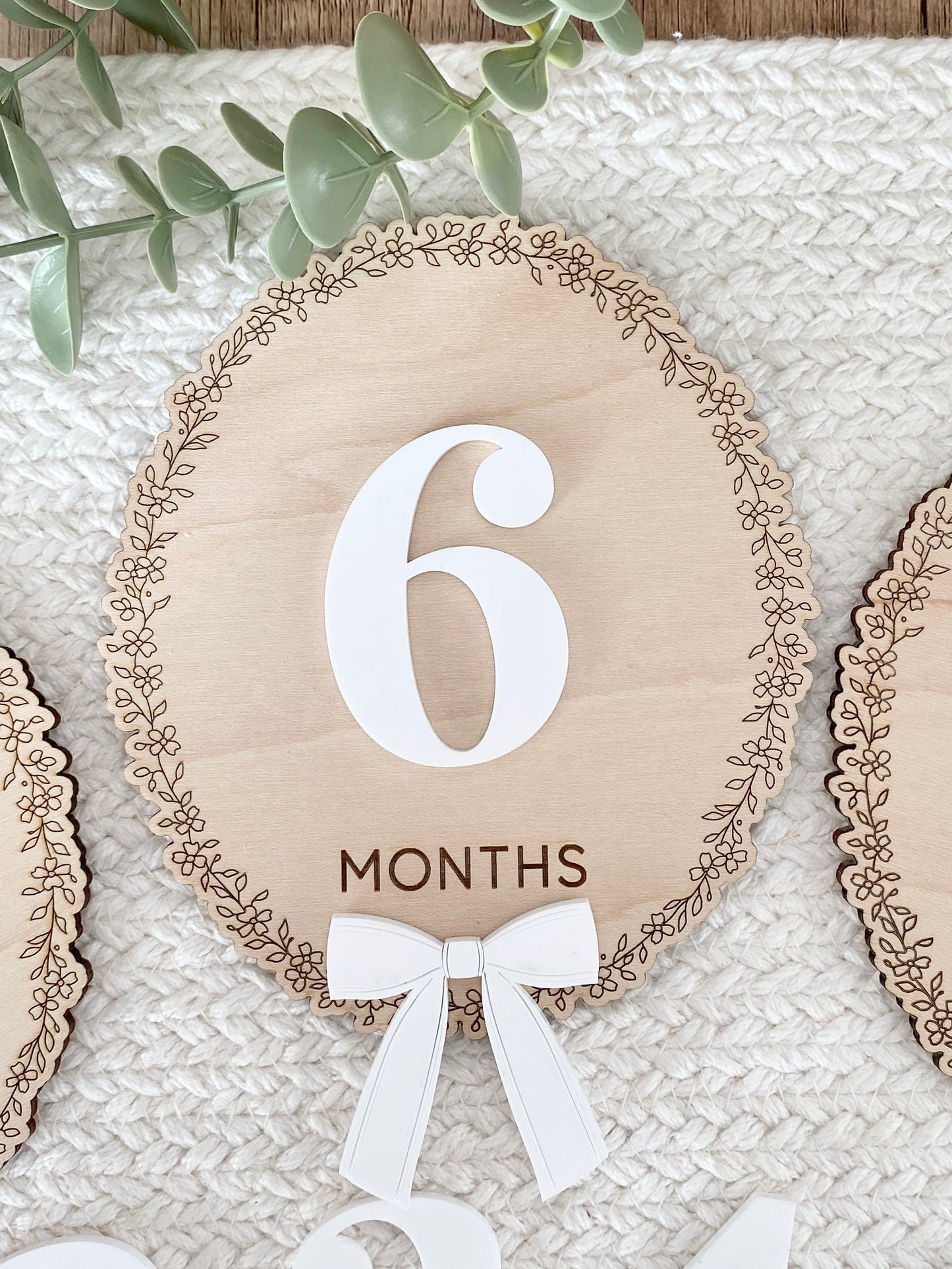 Baby Monthly Milestone Photo Markers | 1–12 Months + First Year