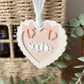 Double Bow Heart Name Ornament/Bag Tag