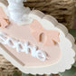 Double Bow Heart Name Ornament/Bag Tag