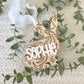 Personalized Floral Bunny Tag