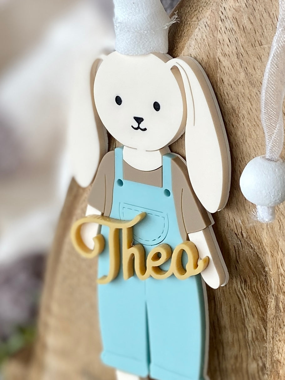 Personalized Easter Basket Tag – Floppy Ear Bunny