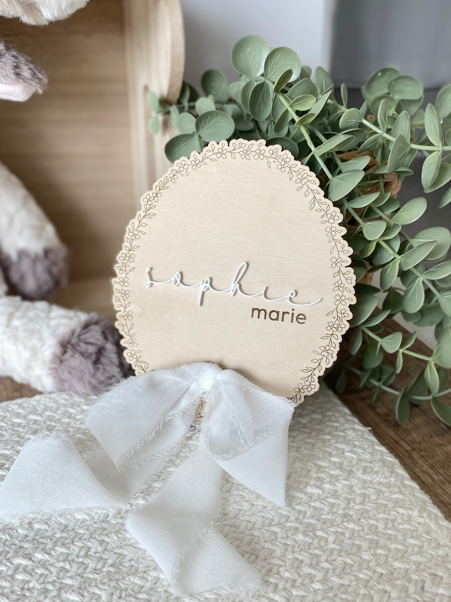 Personalized Newborn Name Photo Prop