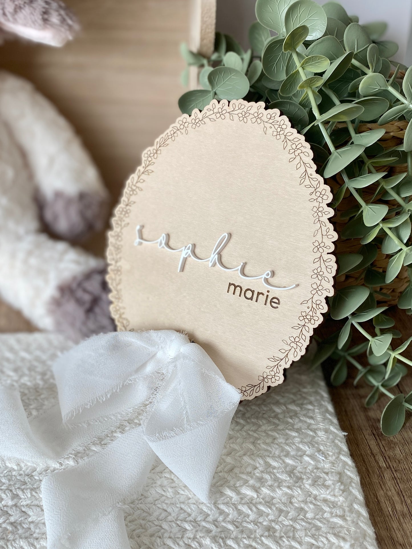 Personalized Newborn Name Photo Prop