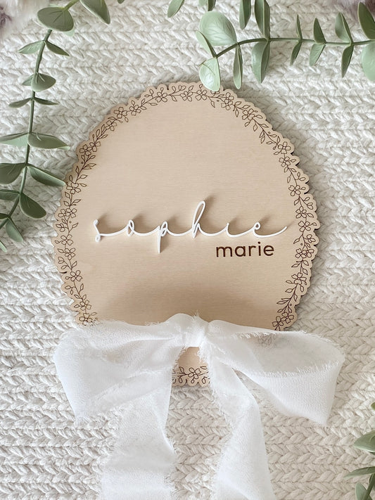 Personalized Newborn Name Photo Prop