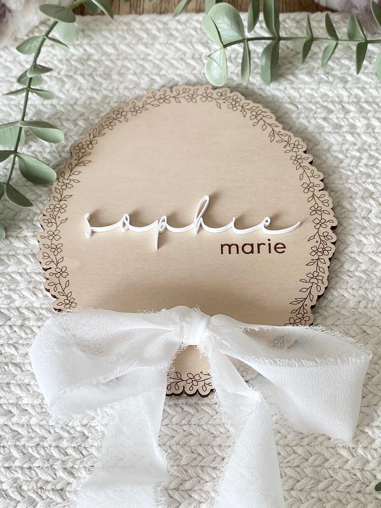 Personalized Newborn Name Photo Prop