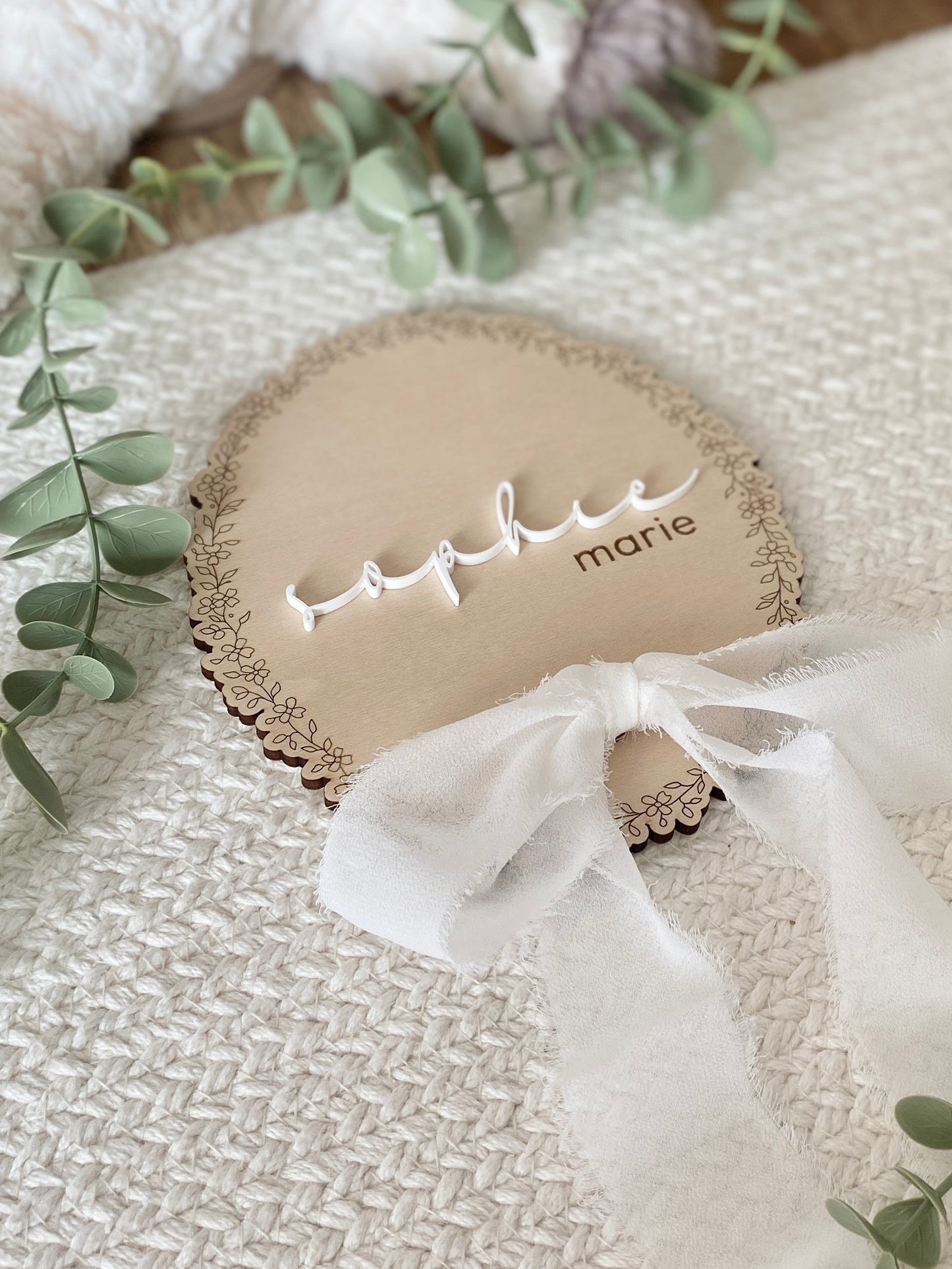 Personalized Newborn Name Photo Prop