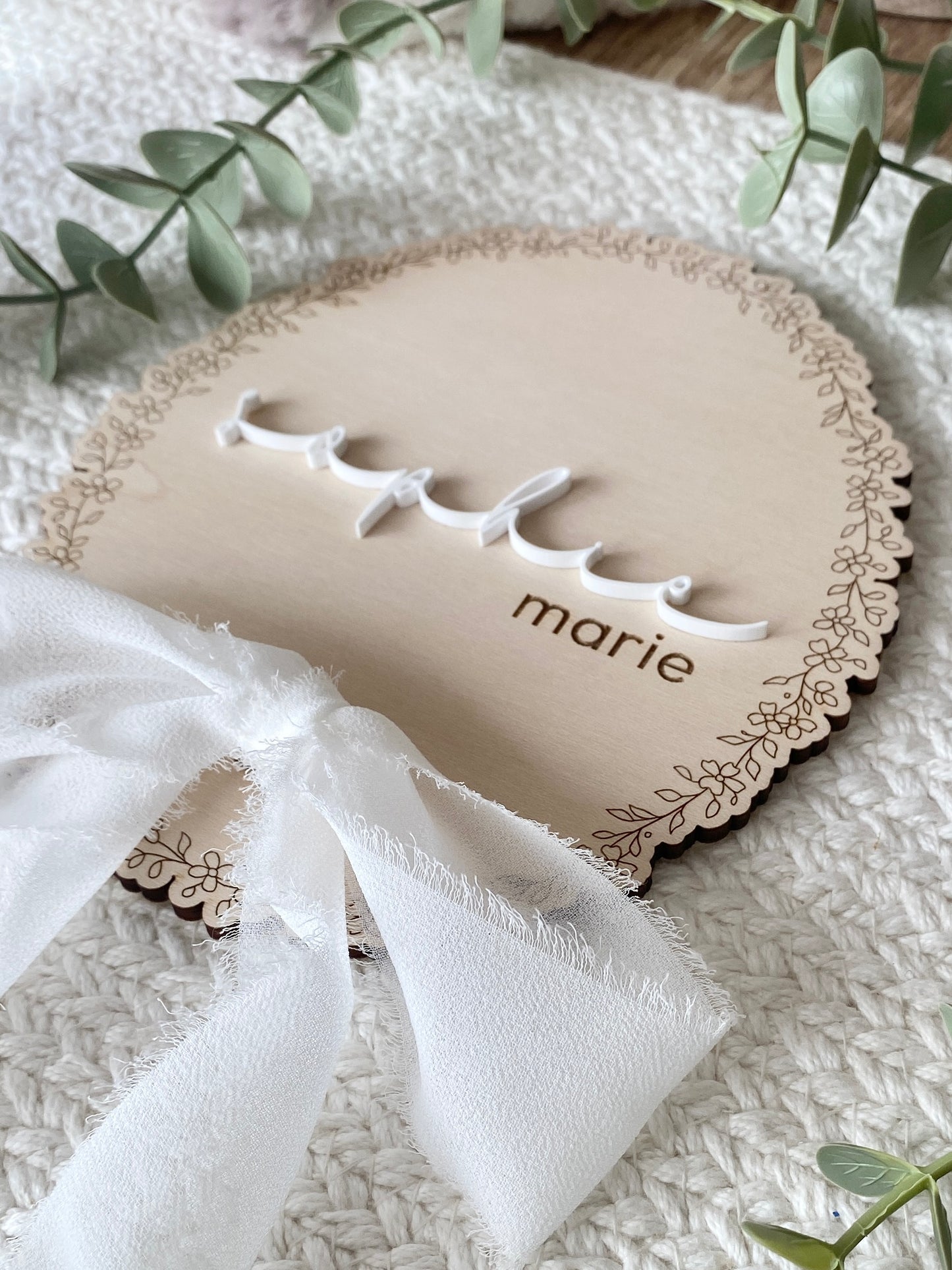 Personalized Newborn Name Photo Prop
