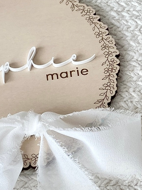 Personalized Newborn Name Photo Prop