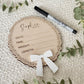 Frilly Bow Baby Birth Announcement Keepsake Plaque