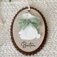 Personalized Signature Bow Bunny Easter Basket Tag