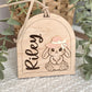 Personalized Hat Bunny Easter Basket Tag