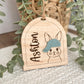 Personalized Hat Bunny Easter Basket Tag