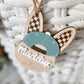 Checkered Ear Bunny Personalized Name Tag | Easter Basket Keepsake
