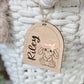 Personalized Hat Bunny Easter Basket Tag