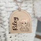 Personalized Hat Bunny Easter Basket Tag