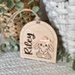 Personalized Hat Bunny Easter Basket Tag