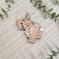 Personalized Stitched Bunny Easter Basket Tag