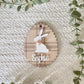 Personalized Plaid Bunny Easter Basket Tag