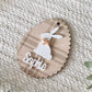 Personalized Plaid Bunny Easter Basket Tag
