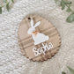 Personalized Plaid Bunny Easter Basket Tag