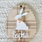 Personalized Plaid Bunny Easter Basket Tag