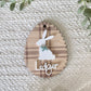 Personalized Plaid Bunny Easter Basket Tag
