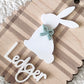 Personalized Plaid Bunny Easter Basket Tag