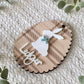 Personalized Plaid Bunny Easter Basket Tag