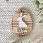 Personalized Plaid Bunny Easter Basket Tag