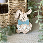 Personalized Stitched Bunny Easter Basket Tag