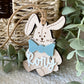 Personalized Stitched Bunny Easter Basket Tag