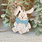 Personalized Stitched Bunny Easter Basket Tag