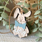 Personalized Stitched Bunny Easter Basket Tag