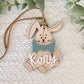 Personalized Stitched Bunny Easter Basket Tag