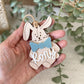 Personalized Stitched Bunny Easter Basket Tag