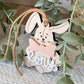 Personalized Stitched Bunny Easter Basket Tag