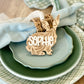 Personalized Floral Bunny Tag