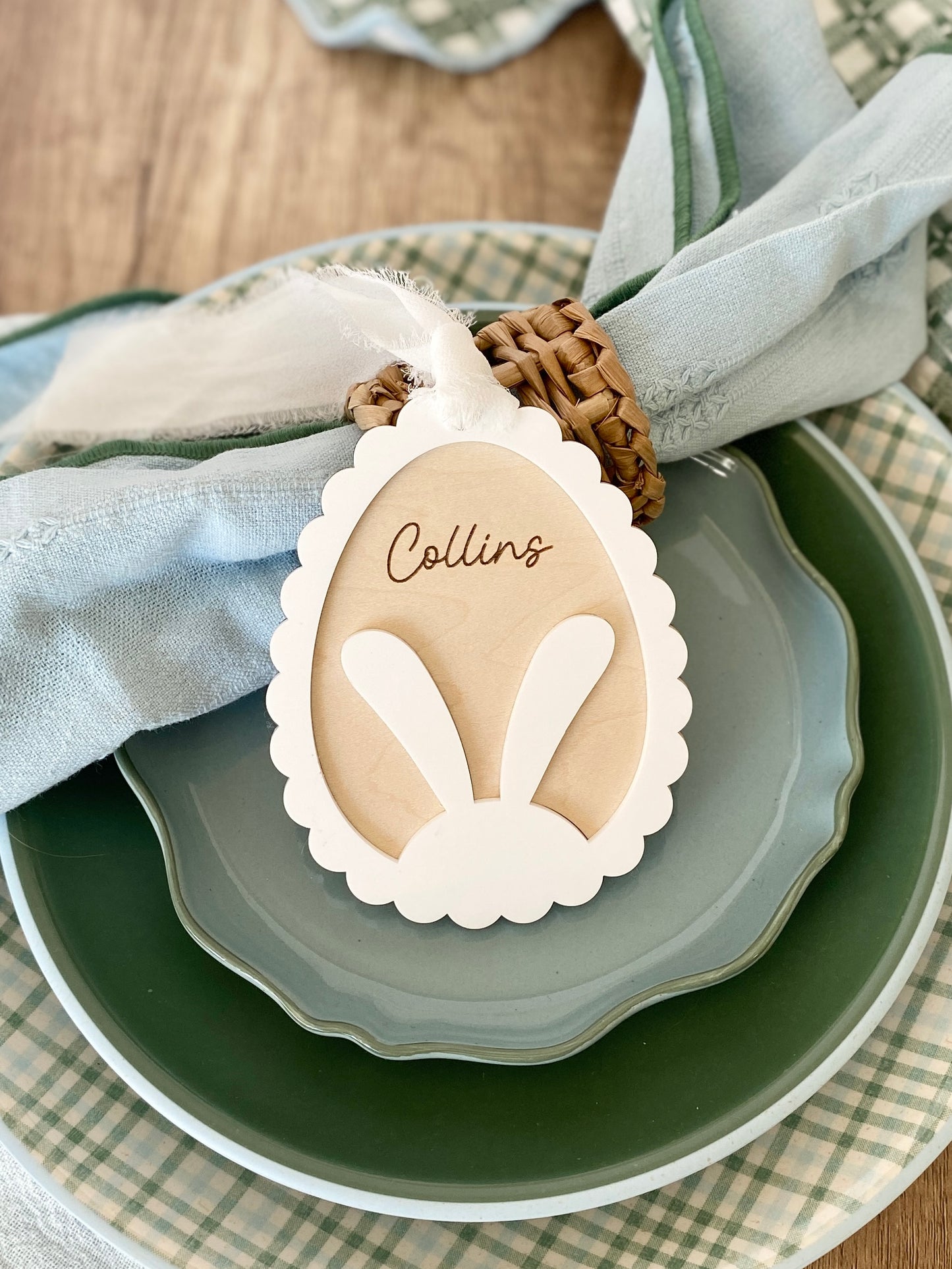 Personalized Bunny Easter Tag