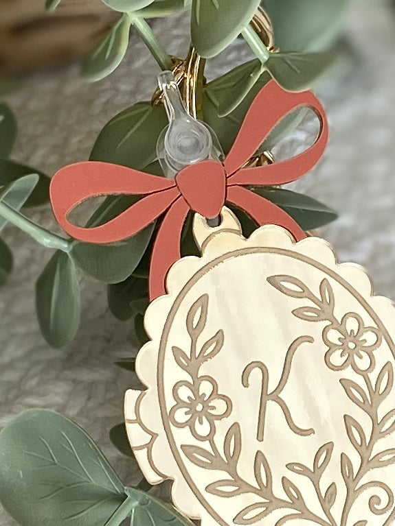 Personalized Oval Initial Bag Charm