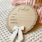Frilly Bow Baby Birth Announcement Keepsake Plaque