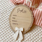 Frilly Bow Baby Birth Announcement Keepsake Plaque