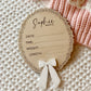 Frilly Bow Baby Birth Announcement Keepsake Plaque