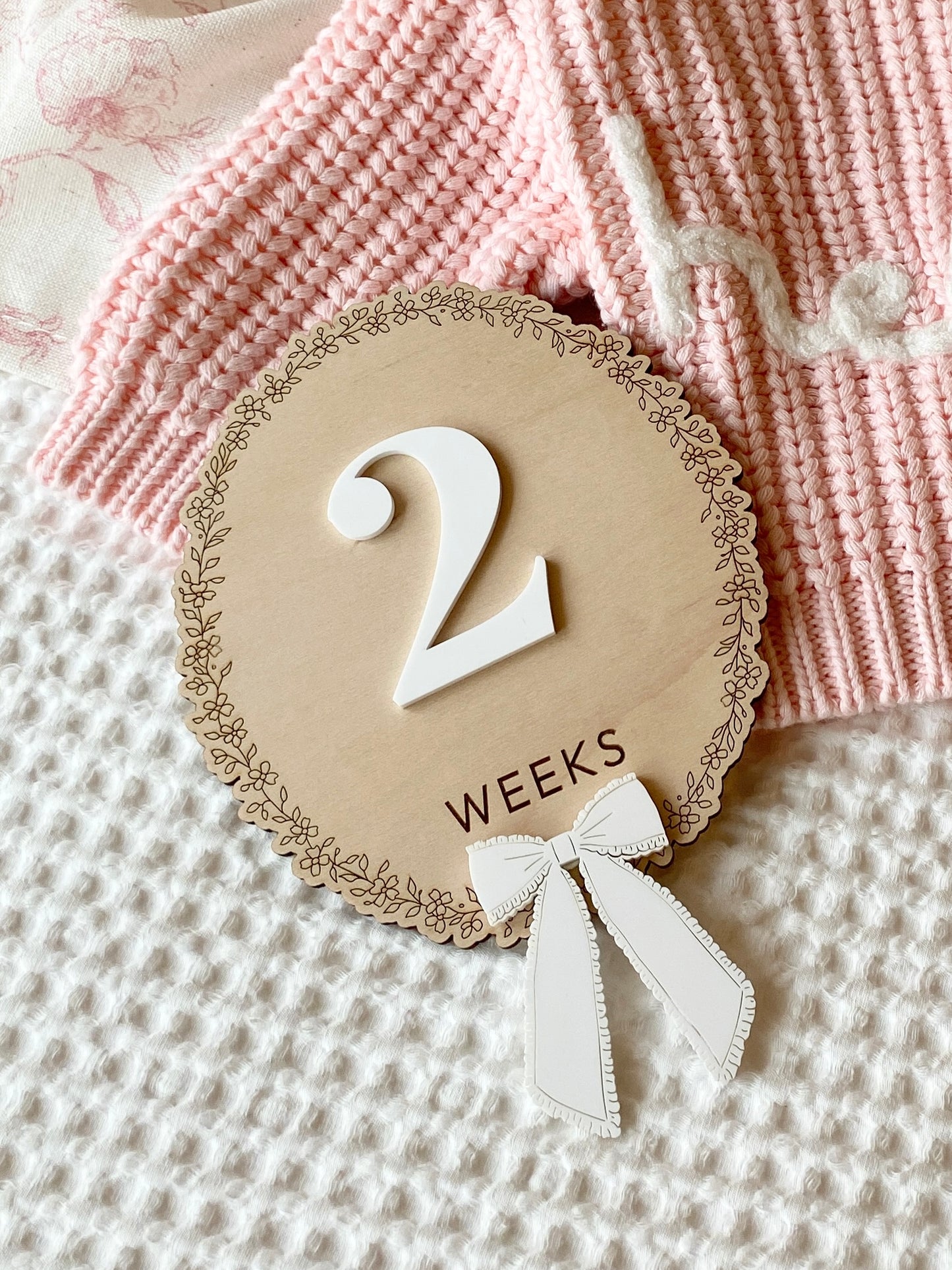Baby Weekly Milestone Photo Markers