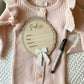 Frilly Bow Baby Birth Announcement Keepsake Plaque